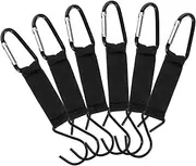 Abaodam 6pcs Outdoor Backpack Hook Mountaineering Bag Buckle Hiking Clip Nylon Snap Hook for Climbing Carabiner