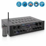 Pyle 500W Karaoke Wireless Bluetooth Amplifier - 4 Channel Stereo Audio