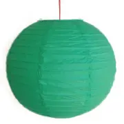 2 Pcs of 12" Chinese Green Paper Lanterns