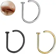 [HhBdy] Nose Piercing Ring Lip Piercing Smiley Piercing Septum Piercing Horseshoe Tragus Piercing Ring Piercing Lip Band Piercing Unisex Lip Ring, Earring, Nose Ring