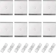 UFURMATE Magnetic Replacement Magnetic Strips for Cabinet Lighting Square with Adhesive Backing, Universal Stainless Steel Sheet for Cabinet Lighting, 8 Pieces
