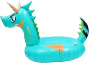 GRIRIW Portable Dragon Inflatable Swimming Mat Lightweight Floating Bed for Adults Creative Design for Summer Fun Easy to Carry and Store Present for Friends and Family