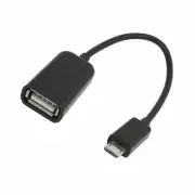 Micro USB 5 Pin to Type A Adapter Connector M/F OTG Host Data Cable Black