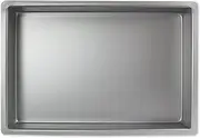 PME OBL08122 Aluminium Oblong Cake Pan 8 x 12 x 2-Inch Deep, Silver