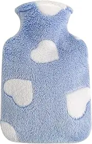 Warm Bags - Hand Feet Warmer Bags | Hot Water Bottle with Cover | 1L Plush Hot Warm Water Bottle | Warm Bags For Camping | Warm Water Bottle For Bed, With Cute Plush Heart Cover For Kids
