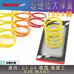 KOSO｜短版 1000轉 大彈簧 傳動大彈簧 超硬版大彈簧 適用 雷霆S 雷霆 G6 VJR MANY 彪虎 JET