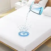 King Premium Waterproof Mattress Protector, Soft Breathable Mattress Pad, Noiseless Bed Cover - Stretch to 21" Fitted Deep Pocket Mattress Protection