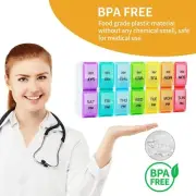 Large Daily Pill Box Organiser, Weekly Pill Box Organiser 2 Times a Day. AM & PM
