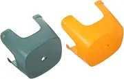 KICHOUSE 2 Pack Plastic Foot Stool Non-Slip Bathroom Stepping Stool Step for Adults Lightweight Compact White