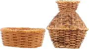 KOMBIUDA 1 Set Dollhouse Miniature Furniture Set Woven Basket Fish Basket Decor Accessories for Tiny Homes Design with Detailing Unique Decorative Functional Elements