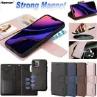 For Apple iPhone 16 Pro Max 15 14 13 12 Detachable Magnet Wallet Flip Case Cover