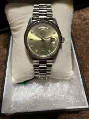 Orient President Watch Oyster Fluted Bezel Day Date New Vintage Automatic