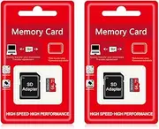 2 Pack 64GB TF Card with Adapter, Ultra High Speed SD Card Flash Memory Card