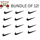 X 12 BUNDLE NEW NIKE TICK LOGO DESIGN BRAND IRON ON DECAL HEAT TRANFER HTV/