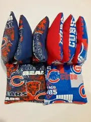 8 Cornhole Bag Set Corn Hole Chicago Cubs and Bears NB/RD
