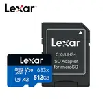 【含稅公司貨】LEXAR 雷克沙 633X 512GB 256GB MICROSDXC UHS-I A1 手機記憶卡