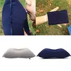 Inflatable Blow Up Air Rectangle Pillow Head Neck Cushion Travel Camping Beach`