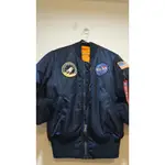 (二手)ALPHA INDUSTRIES MA-1 NASA聯名 深藍色飛行外套 可議價 COSTCO款