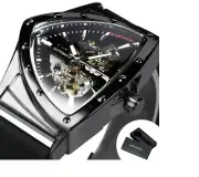 2023 Triangle Black Skeleton Watch for Men Mechanical Automatic Watch