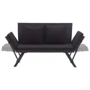 Rattan Convertible Bench Patio Day Bed With Cushion Stylish Outdoor Lounge Seat