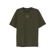 [44 Label Group] 44 Label Group Logo-embroidered Cotton T-shirt M GREEN