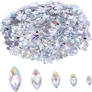 Versatile 600pcs Acrylic Rhinestones Flatback Gems in Multiple Sizes for Nail Art Decor