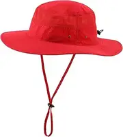 [Home Prefer] Men's Sun Hat UPF 50+ Wide Brim Bucket Hat Windproof Fishing Hats