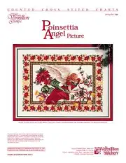 Poinsettia Angel Picture Vermillion Stitchery Cross Stitch Pattern 219