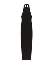 Evening dress in jersey with buttons on the back FR36,FR40 black