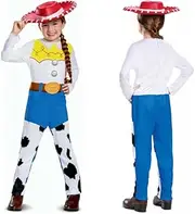 Disney Official Classic Jessie Toy Story Costume includes Jessie Hat Kids, Cowgirl Costume for Girls Jessie Costume Kids Toy Story Halloween Christmas Book Week Fancy Dress Up Outfit Jesse Size XS