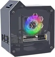 GeeekPi Mini Tower Kit for Raspberry Pi 5, Pi 5 Case with ICE Tower Cooler, 0.96'' OLED Module, GPIO 1 to 2 Expansion Board for Raspberry Pi 5 8GB 4GB