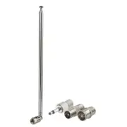 F Type Telescopic Aerial Antenna 75 Ohm w/ 3.5 Adapter For Bose-Wave Radio TV FM