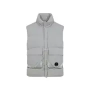 [Cp Company] Cp Company-Light Grey Chrome-R Polyamide Gilet-Uomo M STAND