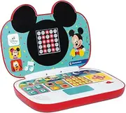 Clementoni - Disney Baby Mickey My First Laptop Electronic Learning Computer Portable Activity for Learning Letters and Numbers Children from 9 Months Italian Colour 17834