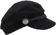[ANDRESLAD] Women Octagonal Hat Stylish Lambwool Warm Hat for Cold Weather Comfortable Fit Family and Friends Durable Quality and Workmanship