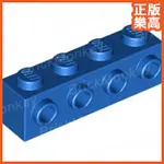 樂高 LEGO 藍色 1X4 轉向 側接 顆粒 側接磚 30414 4141768 BLUE BRICK STUDS