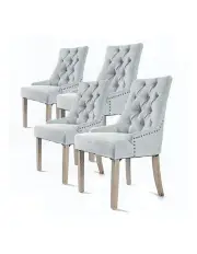 [La Bella] 4 Set French Provincial Dining Chair in Grey