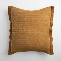 在飛比找蝦皮商城優惠-【HOLA】平織羅紋針織抱枕 45x45-棕金
