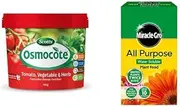 Miracle-Gro All Purpose Soluble Plant Food Fertiliser, 1kg + Osmocote Vegetable and Herb Controlled Release Fertiliser, 700g