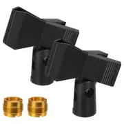 Geekria for Creators Universal Microphone Clip Holder (Black / 2 Pack)