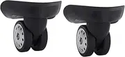 BaotyJie 2Pcs Replacement Luggage Wheels Travel Case Casters 360 Swivel Silent Easy Installation Smooth Accessories Trolley Wheels