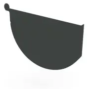 NSW NEW Stratco Smoothline Gutter Stop End Gun Metal Grey