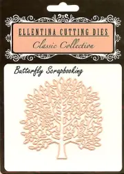 Tree with Leaves Craft Cutting Die Ellentina DCG019 Die Tessler Crafts New