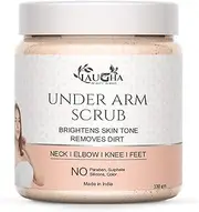 [LAUGHA] UnderArms Scrub - Exfoliating, Brightening, Skin Cell Renewal for Underarms, Elbows, Knees, Feet - Natural, Chemical Free - 100gm Jar