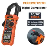 POROMETISTO CM02 AC/DC 數字鉗形表 TRUE-RMS 1000A 6000 計數万用表 ANTO-