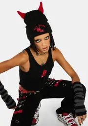 [Dolls Kill x Hot Stuff Casper] Handsome Devil Knit Beanie
