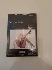 leg avenue seamless fishnet body stocking black