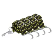 4Pcs 39 Inch Adjustable Bungee Cords Straps with Hooks, Black Yellow