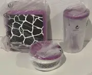 Tupperware Ladies Animal Print Lunch Set New Storage Container Purple