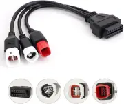 YIBEICO 3-in-1 OBD2 Diagnostic Adapter for Yamaha Kline Motorcycle Honda KTM